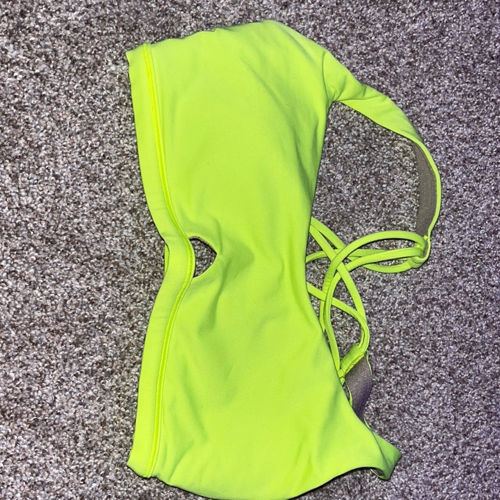 neon lulu sports bra - NOW SOLD